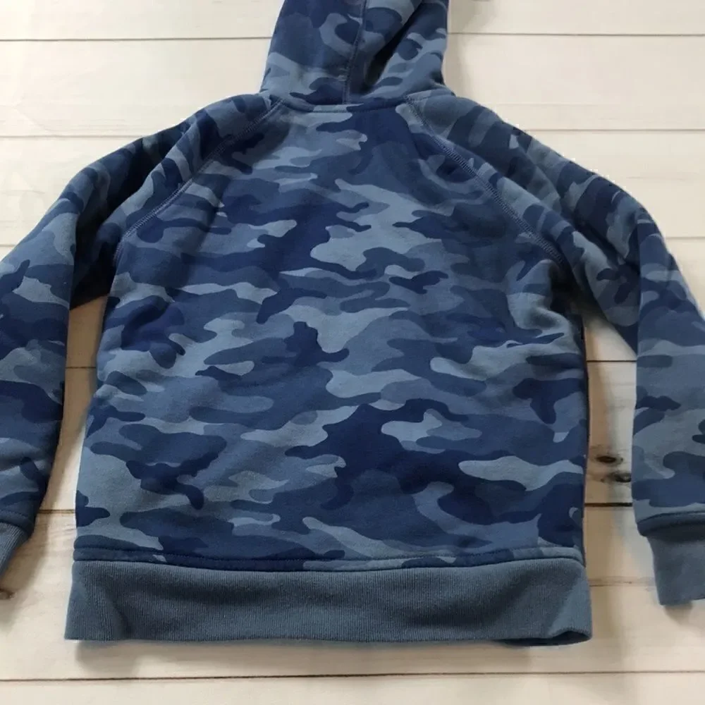 Gap Kids Blue Camo Sherpa Lined Full Zip Hoodie